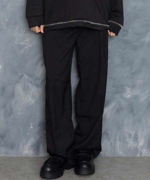 ★英国発*WEEKDAY*新作*ルーズフィットタックスラックス/BL★ Starting Over スラックス two tuck loose slacks/ツータック