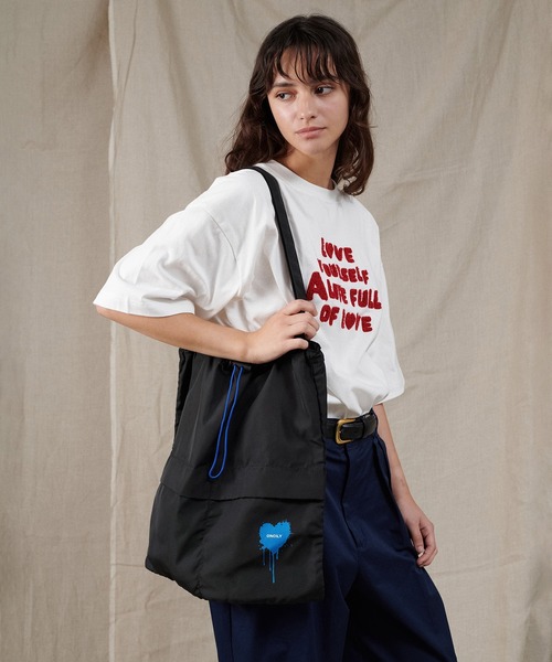 【かぉ】RILY Heart Logo Tote Bag トートバッグ ONCILY トートバッグ HEART LOGO TOTE BAG / ハートロゴトート