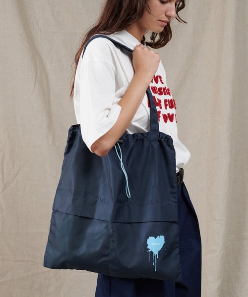 【かぉ】RILY Heart Logo Tote Bag トートバッグ ONCILY トートバッグ HEART LOGO TOTE BAG / ハートロゴトート