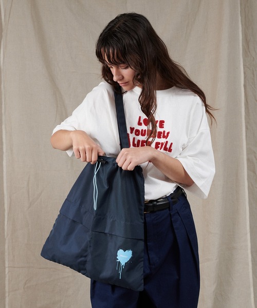 【かぉ】RILY Heart Logo Tote Bag トートバッグ ONCILY トートバッグ HEART LOGO TOTE BAG / ハートロゴトート