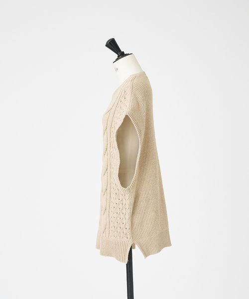 collex（コレックス） ニット セーター コットンケーブル柄ベスト