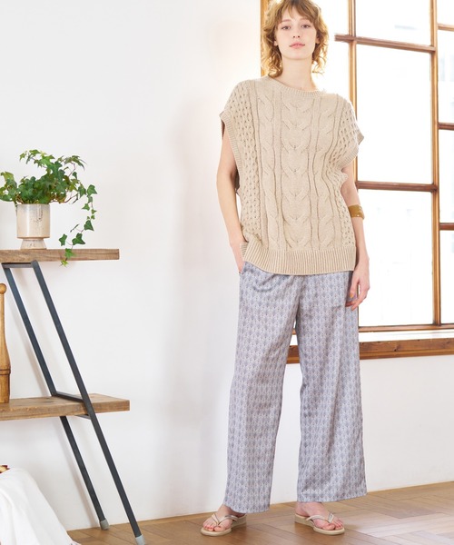 collex（コレックス） ニット セーター コットンケーブル柄ベスト