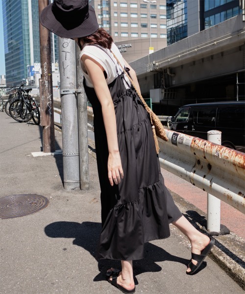 ワンピース バックリボンティアードキャミワンピース : ZOZOTOWN