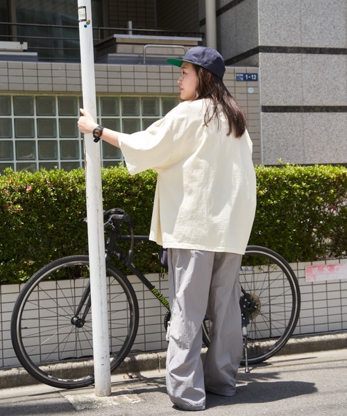 NO NEED（ノーニード） ワイドパンツ パンツ カラーナイロン イージー