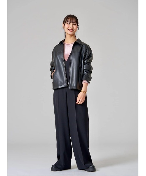 allureville サロペット オーバーオール Vネックオールインワン
