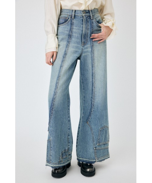 MOUSSY ジーンズ デニム デニムパンツ UPSIDE DOWN REMAKE BAGGY