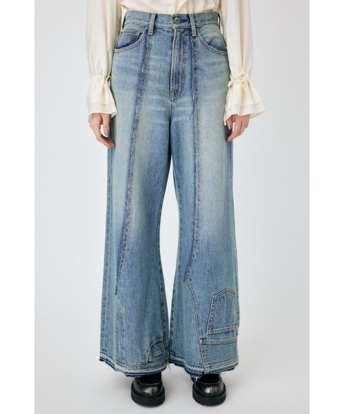 MOUSSY ジーンズ デニム デニムパンツ UPSIDE DOWN REMAKE BAGGY