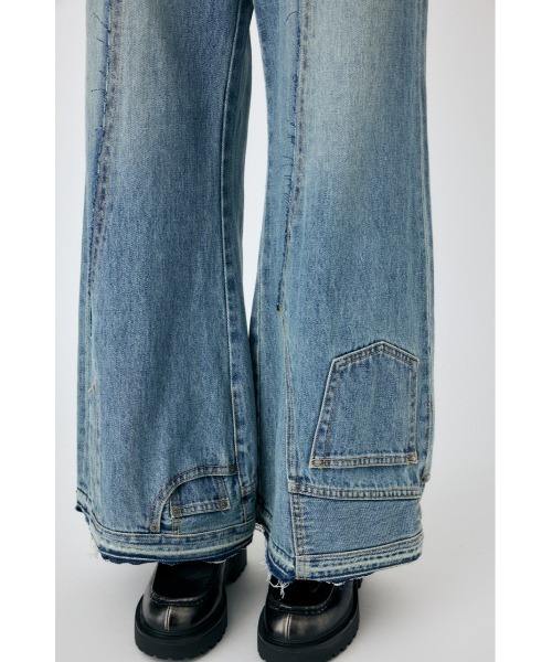 MOUSSY ジーンズ デニム デニムパンツ UPSIDE DOWN REMAKE BAGGY