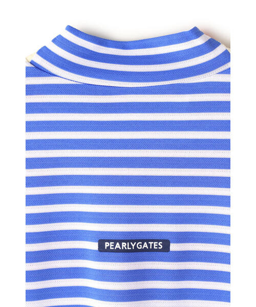 PEARLY GATES - アルチビオ ボーダー 袖ライン モックネック プルオーバー カットソー PEARLY GATES tシャツ 「PEARLY GATES」カノコ×天竺 半袖Relax