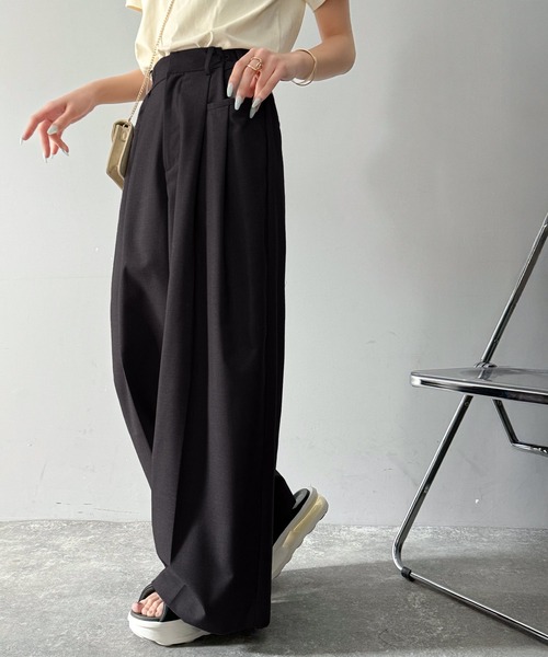 classicalelf スラックス パンツ 大人スタイリッシュ。ウエスト