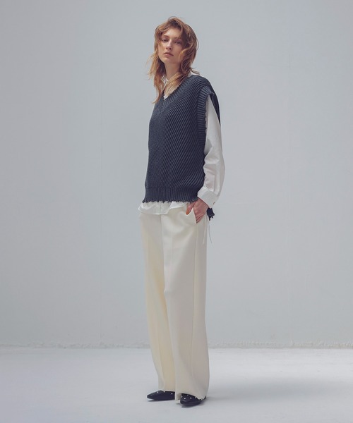 ベスト ジレ C/W diagonal damage vest(ダイアゴナルダメージベスト) レディース ベスト C/W diagonal damage vest(ダイアゴナルダメージベスト