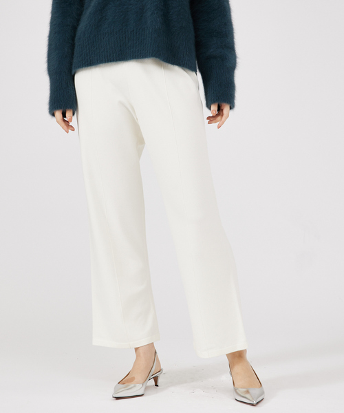 カリテ（qualite）/センタープレスニットパンツ qualite（カリテ） パンツ センタープレスニットパンツ レディース