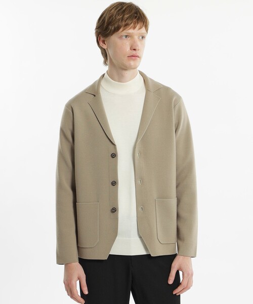 【美品】MACKINTOSH PHILOSOPHY ニットテーラードジャケットM テーラードジャージー ジャケット 麻混サーフニット(ジャケット