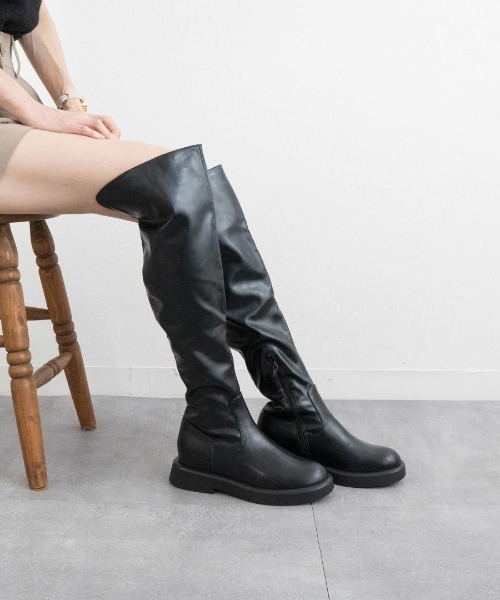 ブーツ ニーハイジョッキ―ブーツ レディース : ZOZOTOWN Yahoo!店