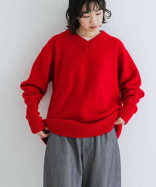 【WEB限定】ジップタートルパフスリーブニットプルオーバー ADAM ET ROPÉ FEMME(アダム エ ロペ ファム) / 【WEB限定
