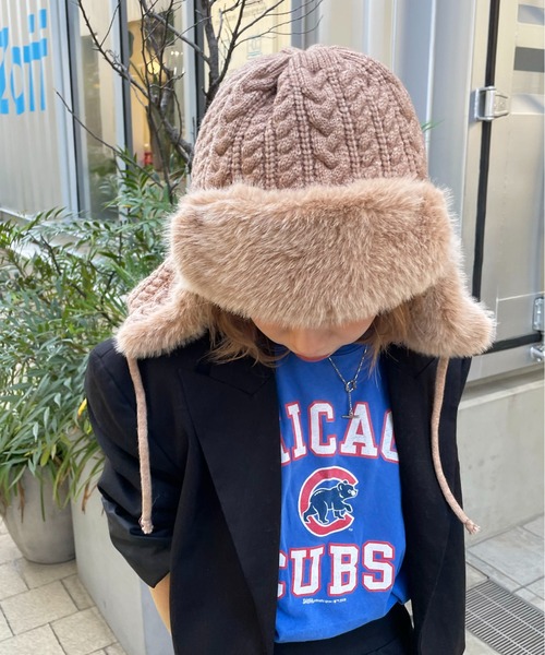 ニット帽 ニットキャップ 「HIKA」ジャガードニットフライトCAP