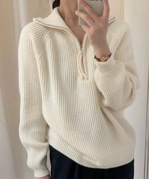 miniministore（ミニミニストア） ニット セーター ハーフジップニット