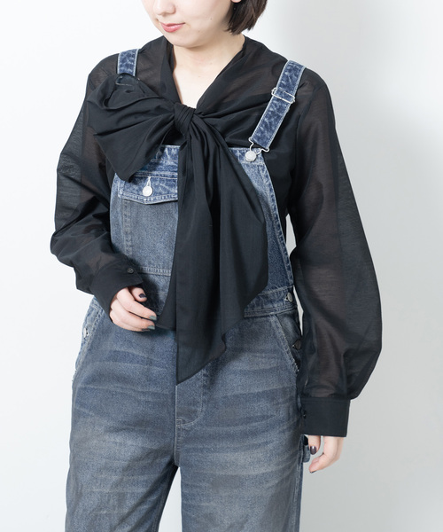 Bonum　ボナム　デニムワイドサロペット Bonum（ボナム）の「デニムワイドサロペット（サロペット