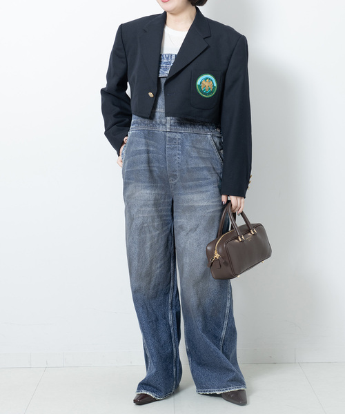 Bonum　ボナム　デニムワイドサロペット Bonum（ボナム）の「デニムワイドサロペット（サロペット