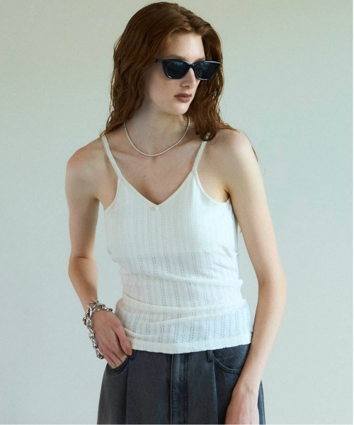 キャミソール Cup In Jersey Lace Camisole/カップインジャージレースキャミソール「MAISON SPECIAL/メゾンスペシ