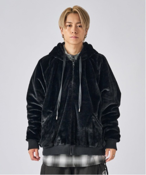 RE730 ブルゾン アウター 「RE730」もこもこ フェイクファー ブルゾン