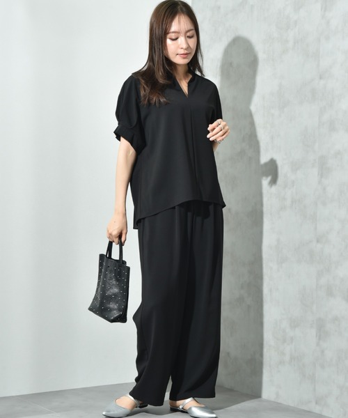 INTERPLANET ブラウス シャツ 「CLOCHE」接触冷感袖口