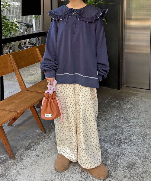 tシャツ 「HELLO.SANFRANCISCO」ビックカラー襟付きスウェット レディース HELLO.SANFRANCISCO tシャツ 「HELLO.SANFRANCISCO」ビック