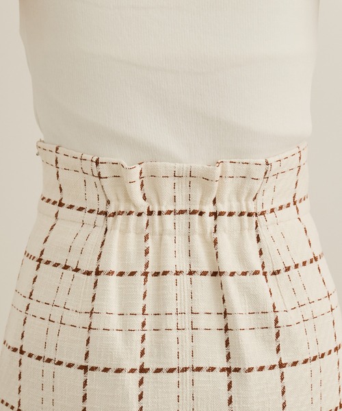 ROPE'（ロペ） スカート 「洗える」ツイードチェック ポケット付き