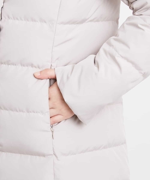 「OFUON」 ダウンコート 38 ベージュ レディース_画像4