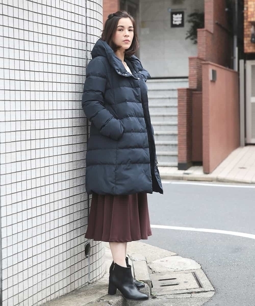 「OFUON」 ダウンコート 38 ベージュ レディース_画像7