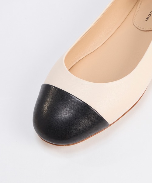 【新品　未使用】FABIO  RUSCONI  パンプス FABIO RUSCONI パンプス 「FABIO RUSCONI」バイカラーフラット