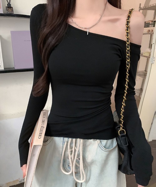 sculptor 長袖　ロングTシャツ　ワンショルダー tシャツ ワンショルダーロンT レディース : ZOZOTOWN Yahoo!店 - 通販