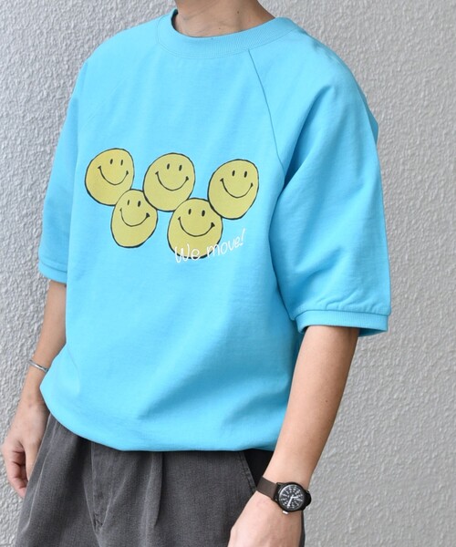 【別注】athletic wear MASON / スマイル ロングスリーブT SHIPS any tシャツ 「SHIPS any別注」athletic wear MASON: スマイル