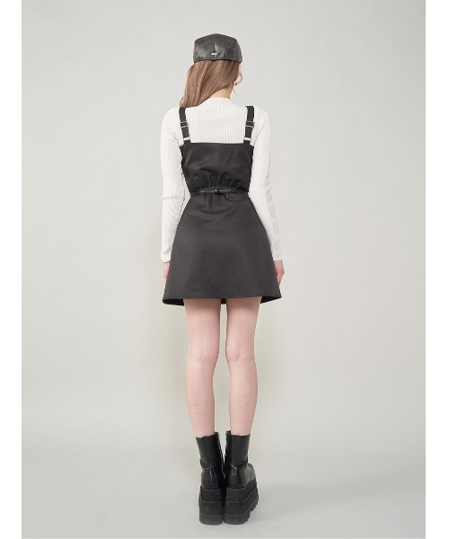 darich ウエストベルトナイロンサロペット　ベージュ darich ウエストベルトナイロンサロペット ベージュ - メルカリ