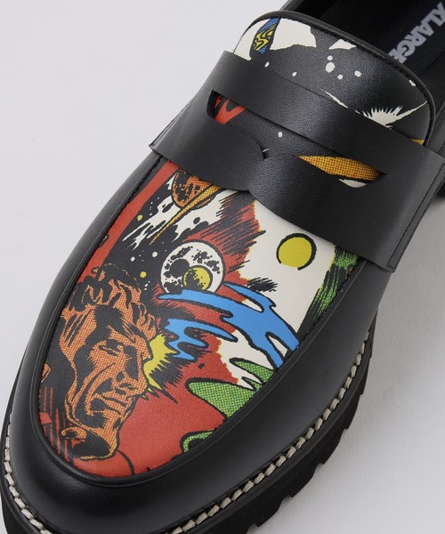 XLARGE オリジナルコミック柄 ローファー 太めパンツと相性抜群 XLARGE ローファー COMIC LOAFER メンズ レディース : ZOZOTOWN