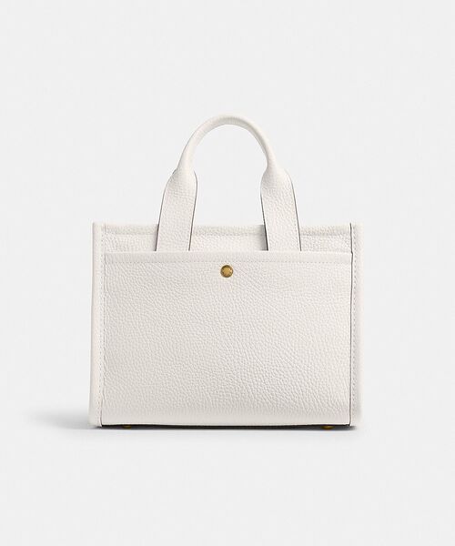 新品Coach ホワイトレザー カーゴトートバッグ26 COACH トートバッグ カーゴ トート バッグ 26 レディース メンズ