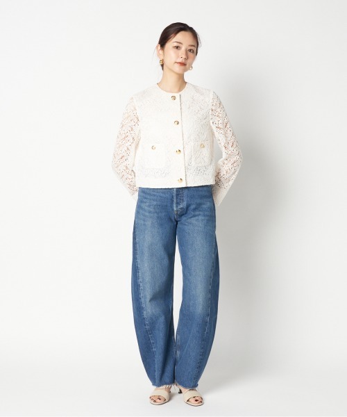 2025年冬【法人向けお歳暮】 HELIOPOLE ジャケット テーラードジャケット EMBROIDERY LACE ジャケット・アウター