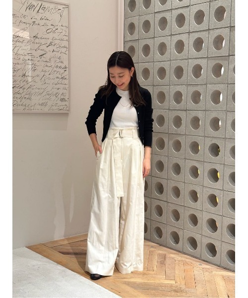 DT♪ COLONIA シルクとリネンのワイドパンツ 関税込 COLUMN パンツ / リネンワイドパンツ レディース : ZOZOTOWN