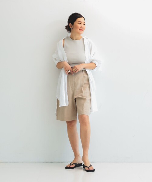 Demi-Luxe BEAMS パンツ リネン ショートパンツ .M レディース