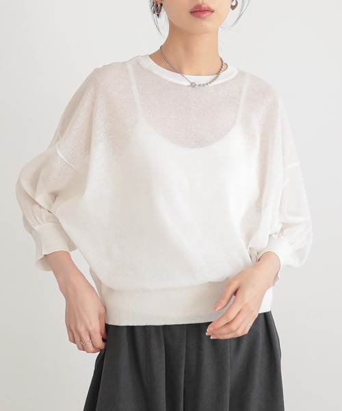 for/c（フォーシー） ニット セーター リネン混シアーニットプル