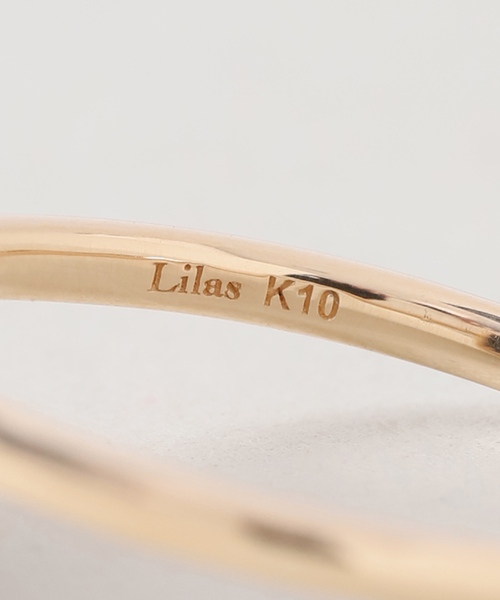 Lilas 指輪 リング 「WEB限定」スライスオニキススクエアリング K10