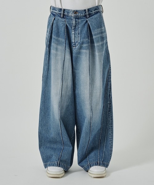 KHOKI 25SS ワイドレッグパンツ KHOKI＞ Wide―leg cropped pants/ワイドレッグ クロップドパンツ