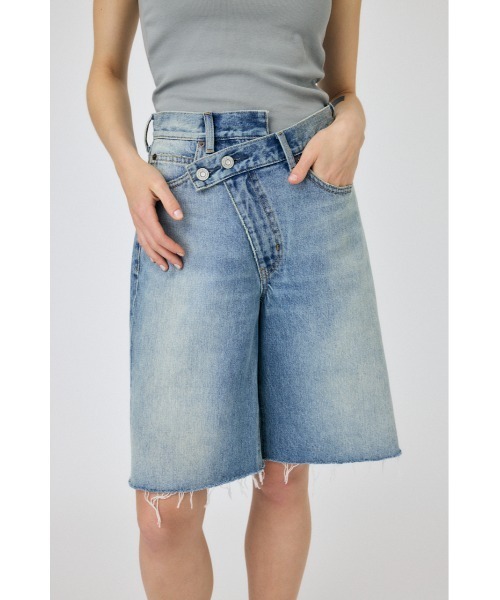 パンツ MOUSSY CROSS WAIST STRAIGHT SIZE1 MOUSSY（マウジー） ジーンズ デニム デニムパンツ CROSS WAIST ハーフ