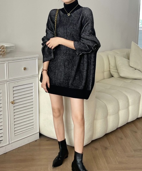 「emi+」 長袖ニット FREE モカ レディース_画像2