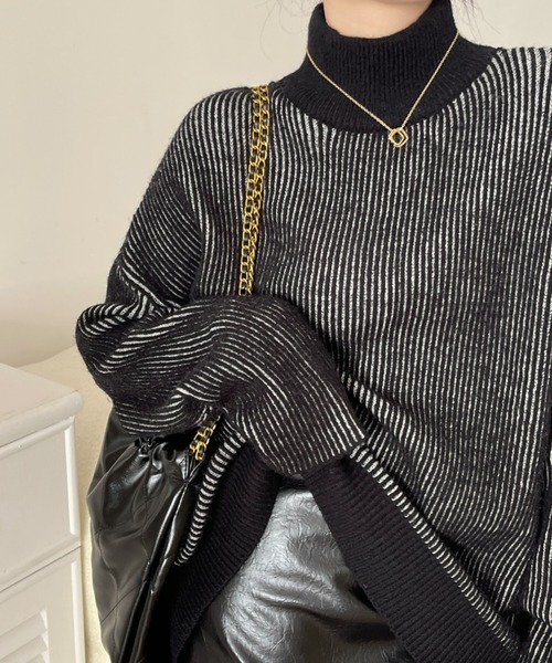 「emi+」 長袖ニット FREE モカ レディース_画像3