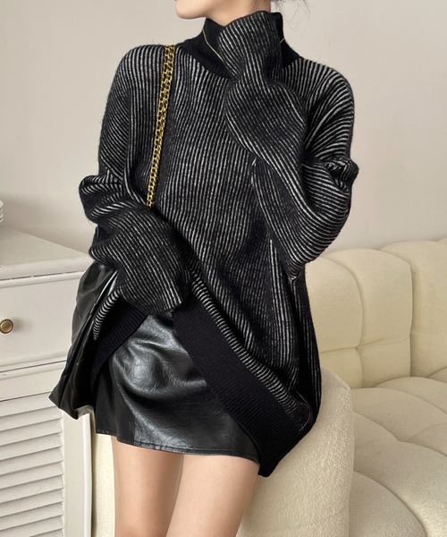 「emi+」 長袖ニット FREE モカ レディース_画像6