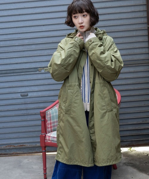 niko and…（ニコアンド） モッズコート MEDIUM カーキ レディース