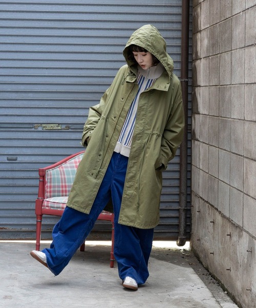 niko and…（ニコアンド） モッズコート MEDIUM カーキ レディース