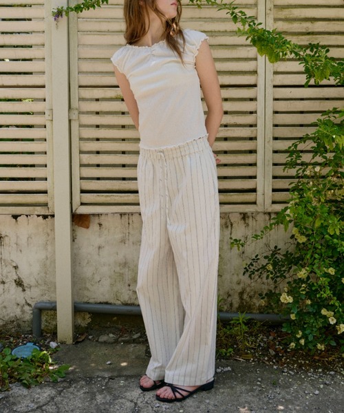 GIUNON パンツ piping pocket stripe pants / パイピングポケット