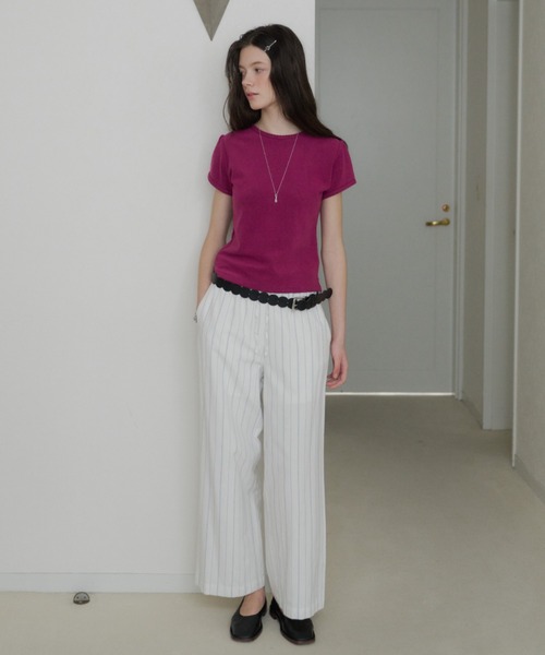 GIUNON パンツ piping pocket stripe pants / パイピングポケット